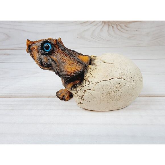 Vintage Triceratops Dinosaur Hatching From Egg 1989 Shade Tree Creations - Picture 5 of 15